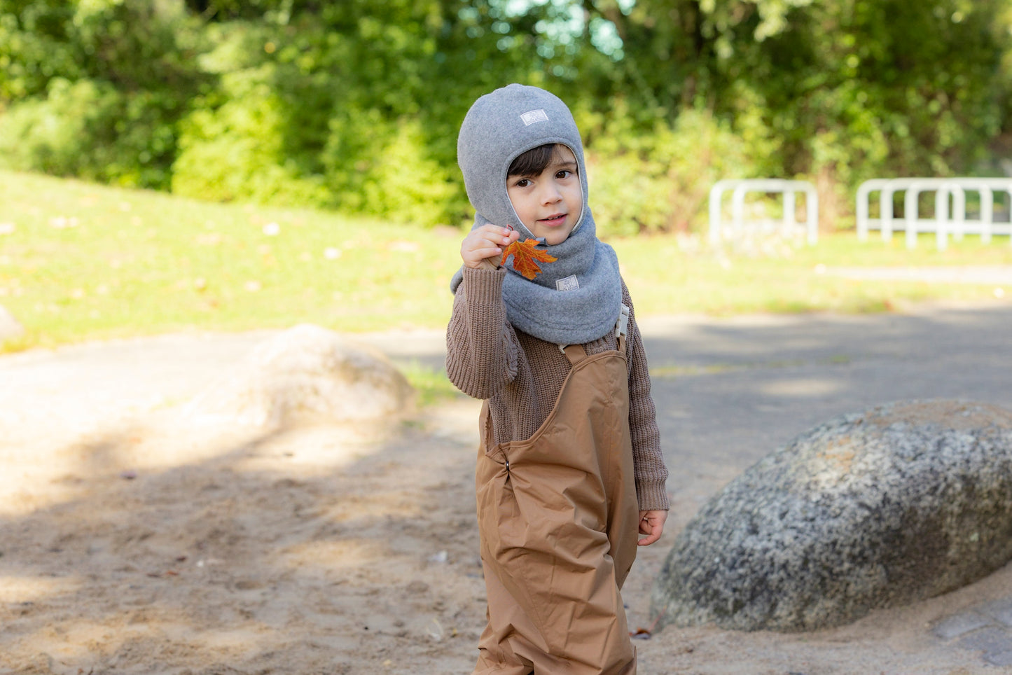 Pickapooh Mütze Jack aus Wollfleece in grey