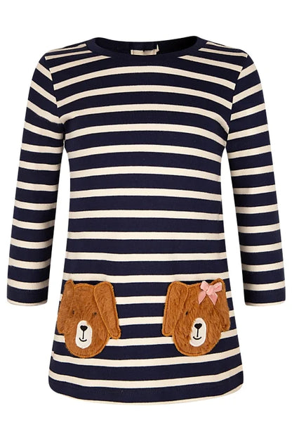 Happy Girls Kleid Langarm mit Hundetaschen