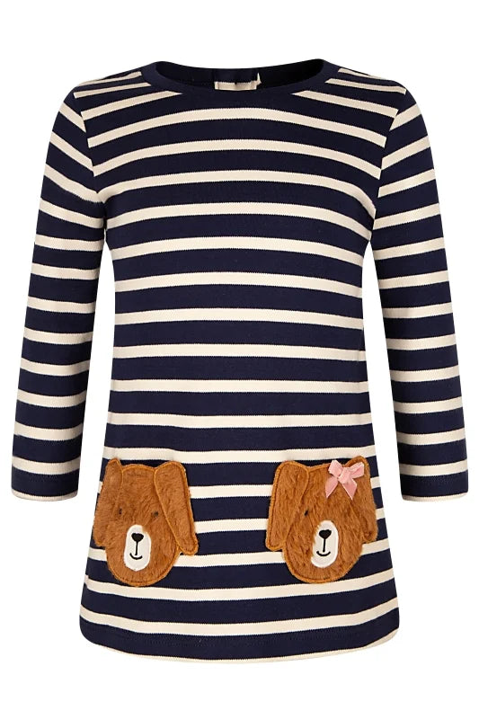 Happy Girls Kleid Langarm mit Hundetaschen