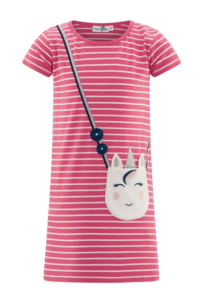 Happy Girls Kleid Kurzarm mit Einhorntasche
