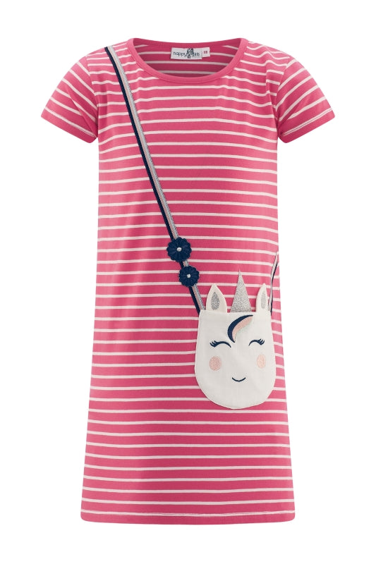 Happy Girls Kleid Kurzarm mit Einhorntasche