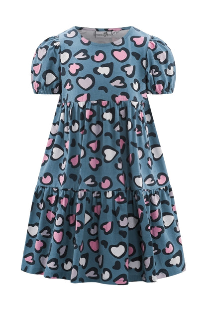 Happy Girls Stufenkleid Kurzarm mit Herzprint