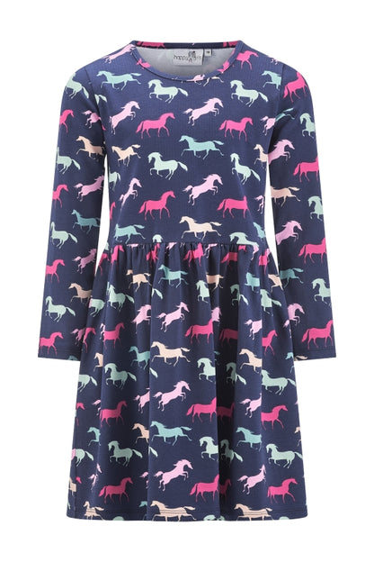 Happy Girls Kleid Langarm mit Pferdeprint