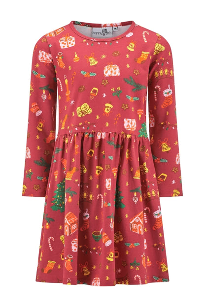 Happy Girls Kleid Langarm Weihnachten