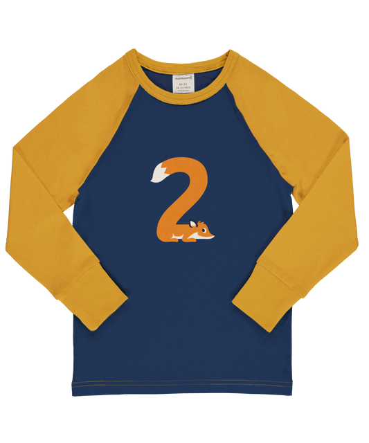 Maxomorra Langarmshirt Raglanärmel 2 Jahre GOTS