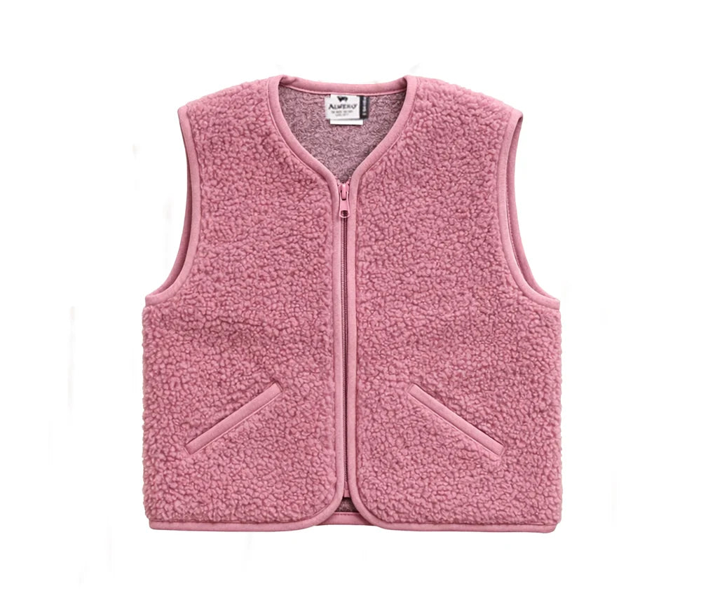 Alwero Weste POS Adult aus Bio-Wolle Ultralight Venetian Pink