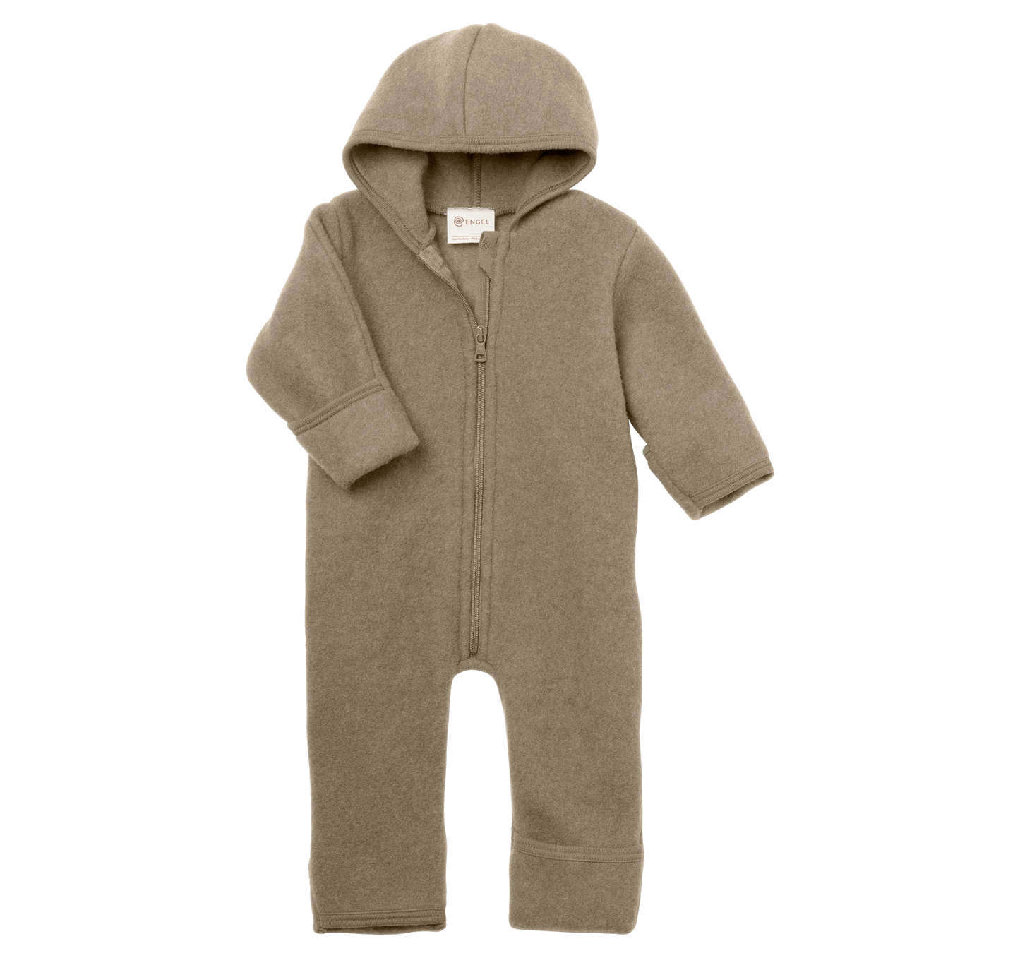 Engel Overall aus Wollfleece mit Kapuze und Reißverschluss