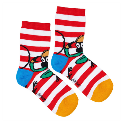 Martinex Pippi Langstrumpf Socken 2 Paar Blau/Rot