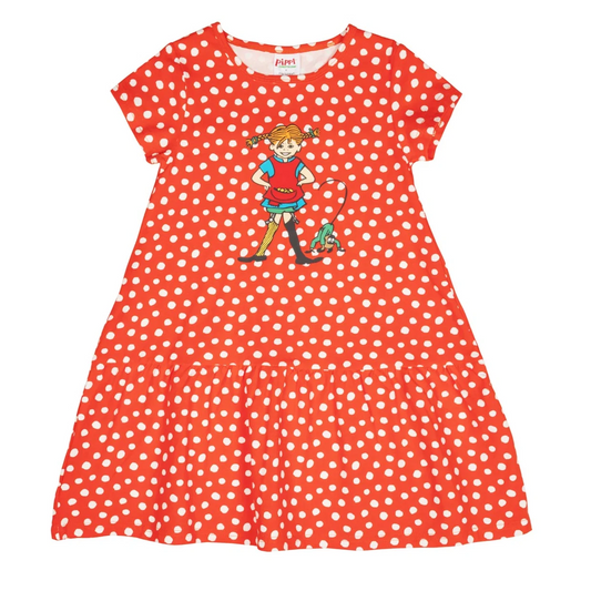 Martinex Sommerkleid Pippi Langstrumpf ' Speckled red'