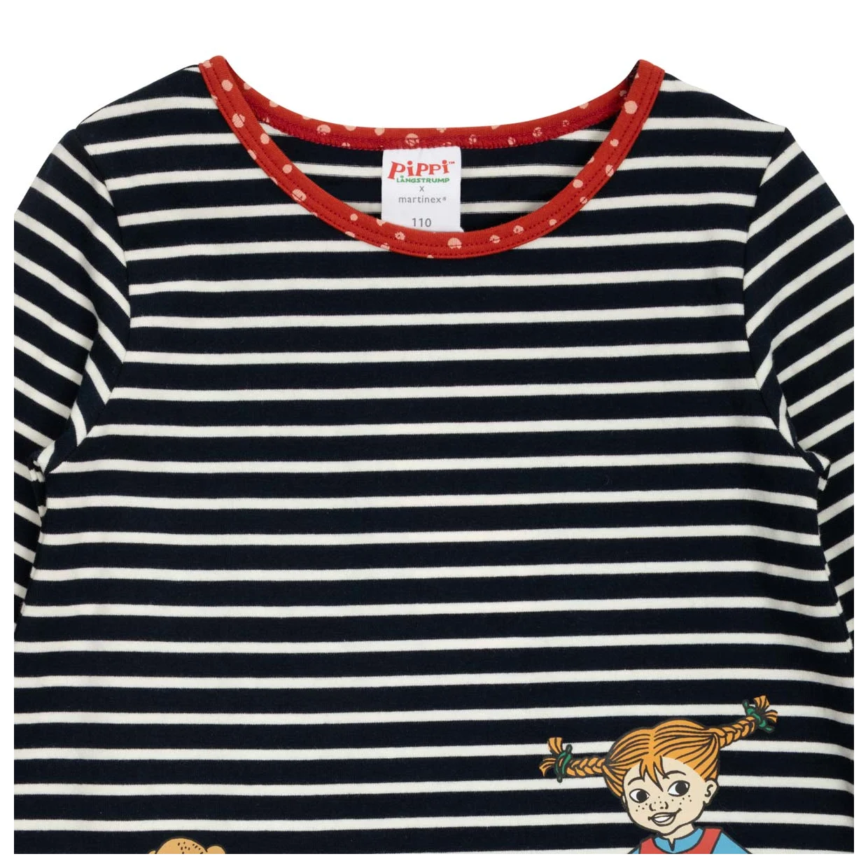 Martinex Pippi Langstrumpf Kleid gestreift 'Buddies Dress dark blue'