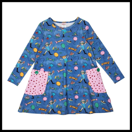 Martinex Kleid Langarm Pippi Langstrumpf