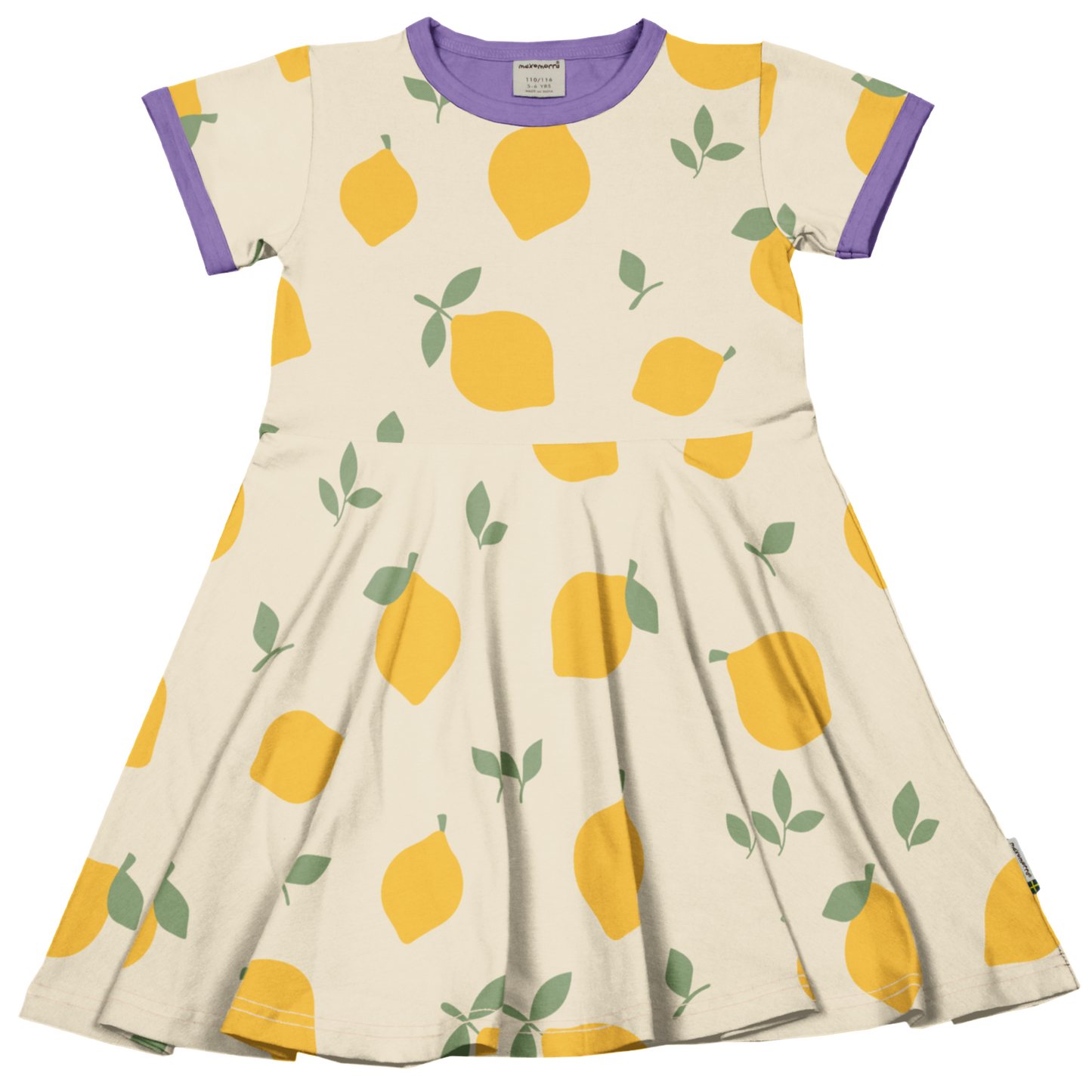 Maxomorra Kleid Circle Dress LEMON GOTS