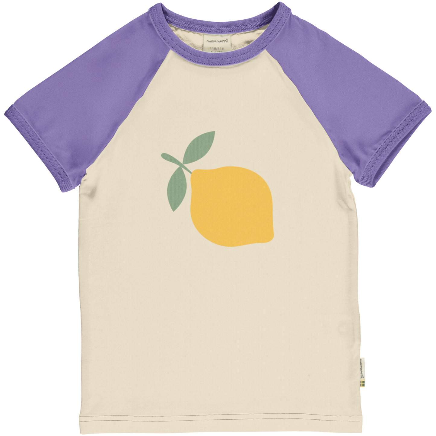Maxomorra T-Shirt Raglan LEMON GOTS