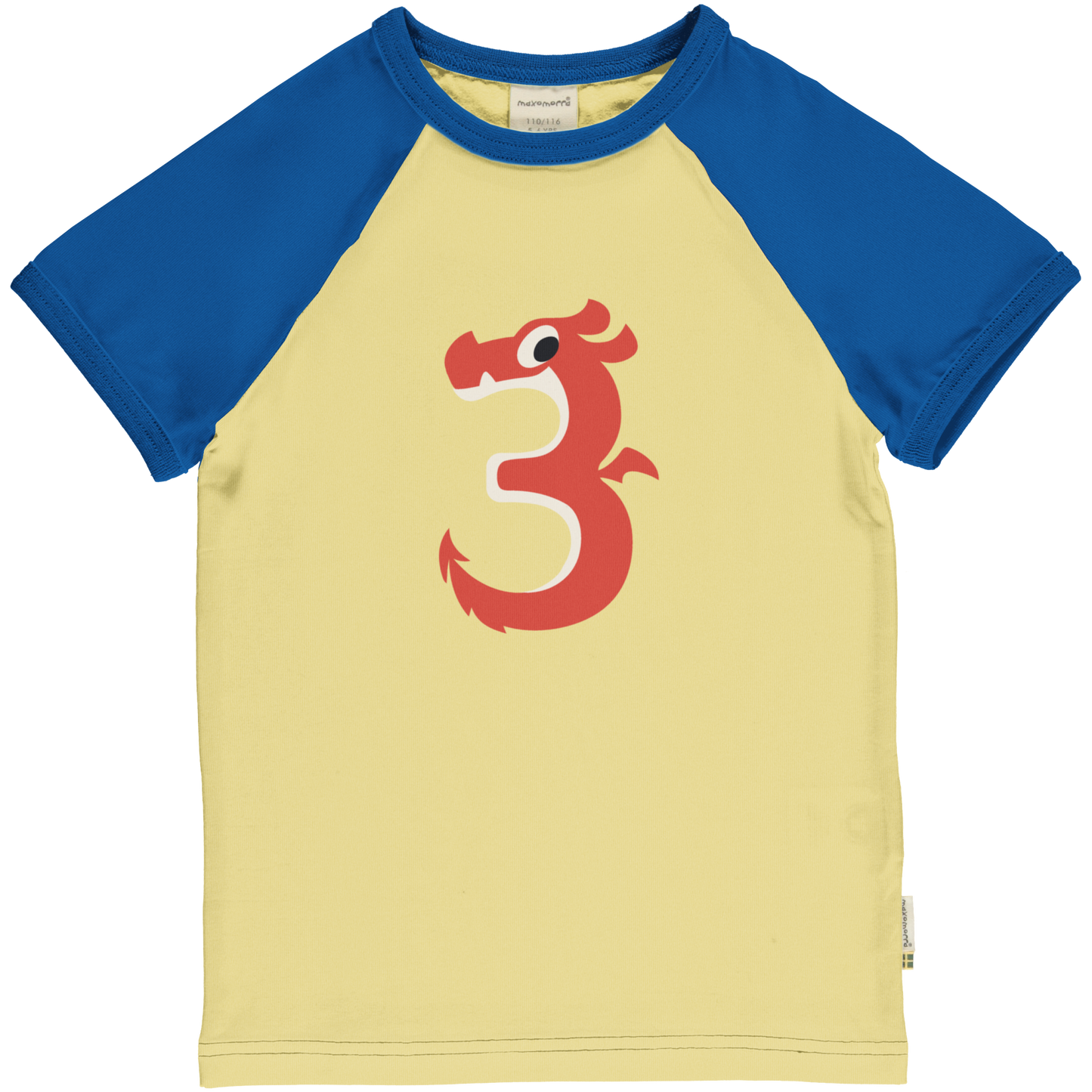 Maxomorra T-Shirt Raglan 3 Jahre GOTS