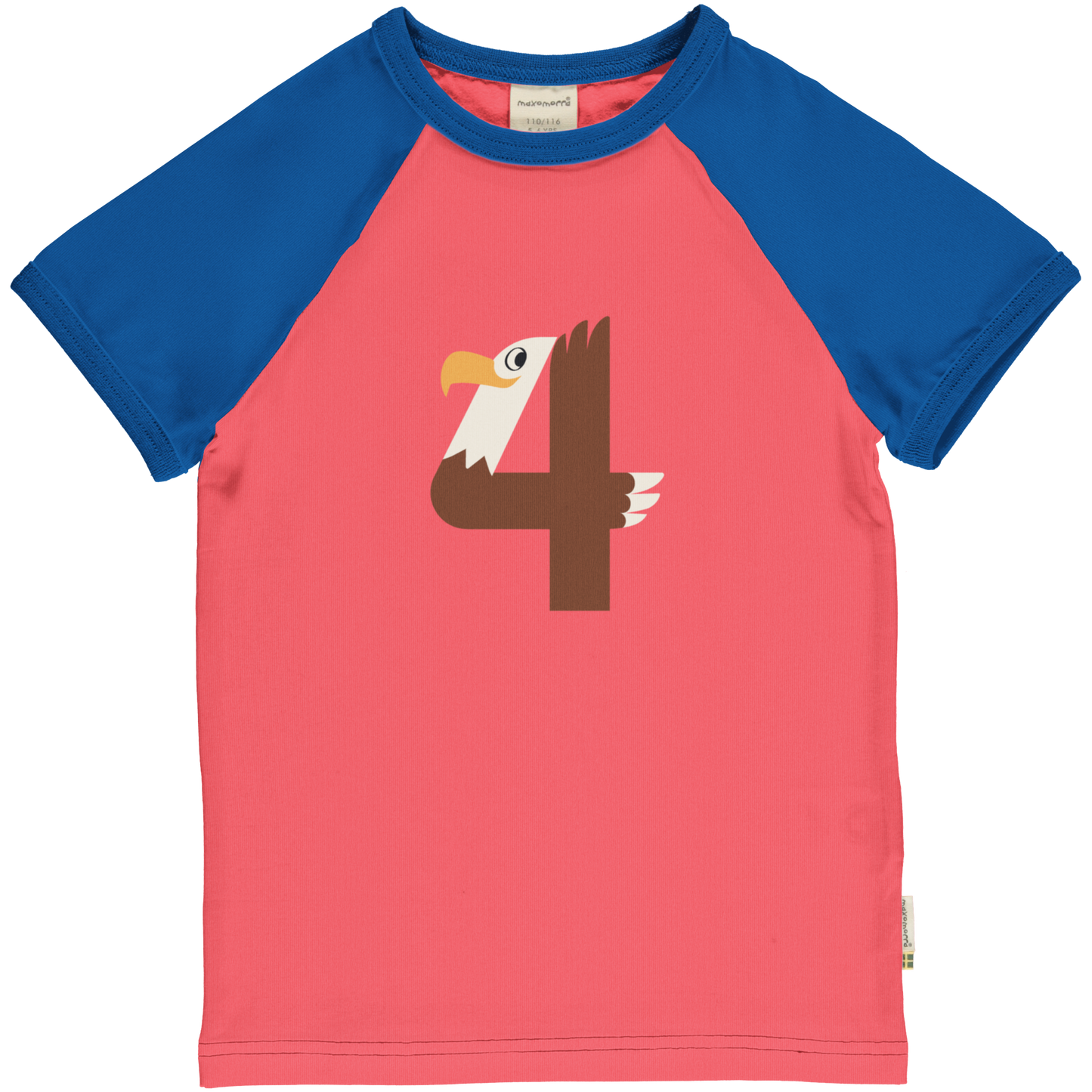 Maxomorra T-Shirt Raglan 4 Jahre GOTS