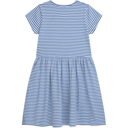Danamade Kleid Kurzarm DMERLE gestreift mit Zitronentaschen