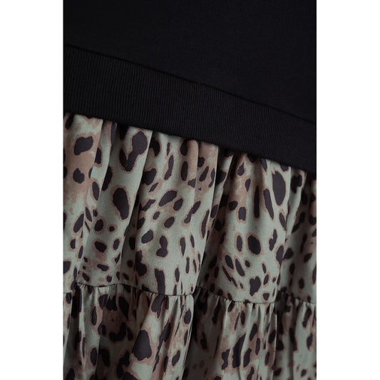 Danamade Kleid Langarm mit Kapuze und Leorock