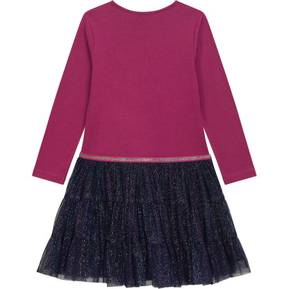 Danamade Kleid Langarm mit Paillettenstern und Tüllrock DRIKKE