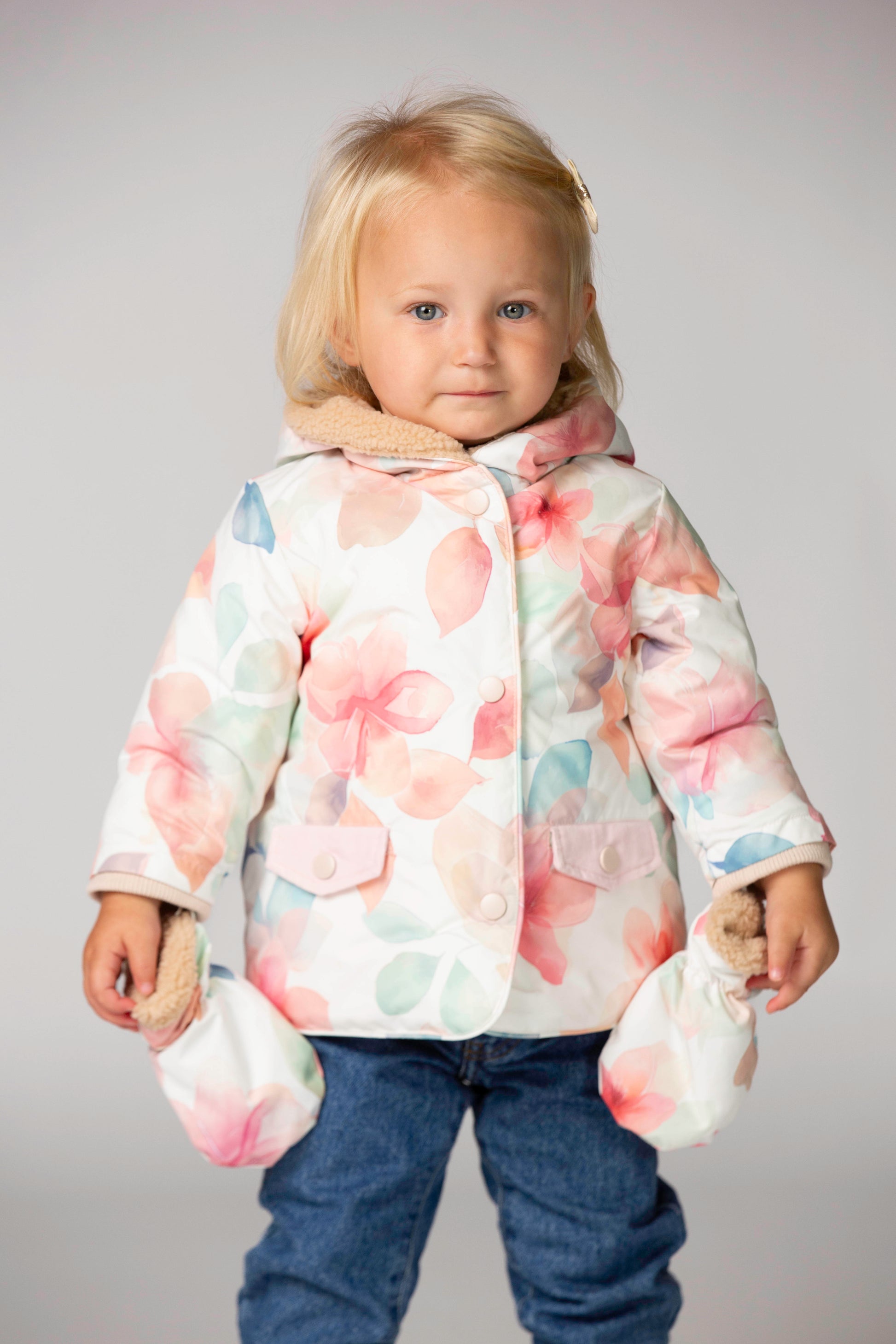 winterjacke mit handschuhen Ducksday Baby Winterjacke Bliss mit Handschuhen – Kinderlädchen
