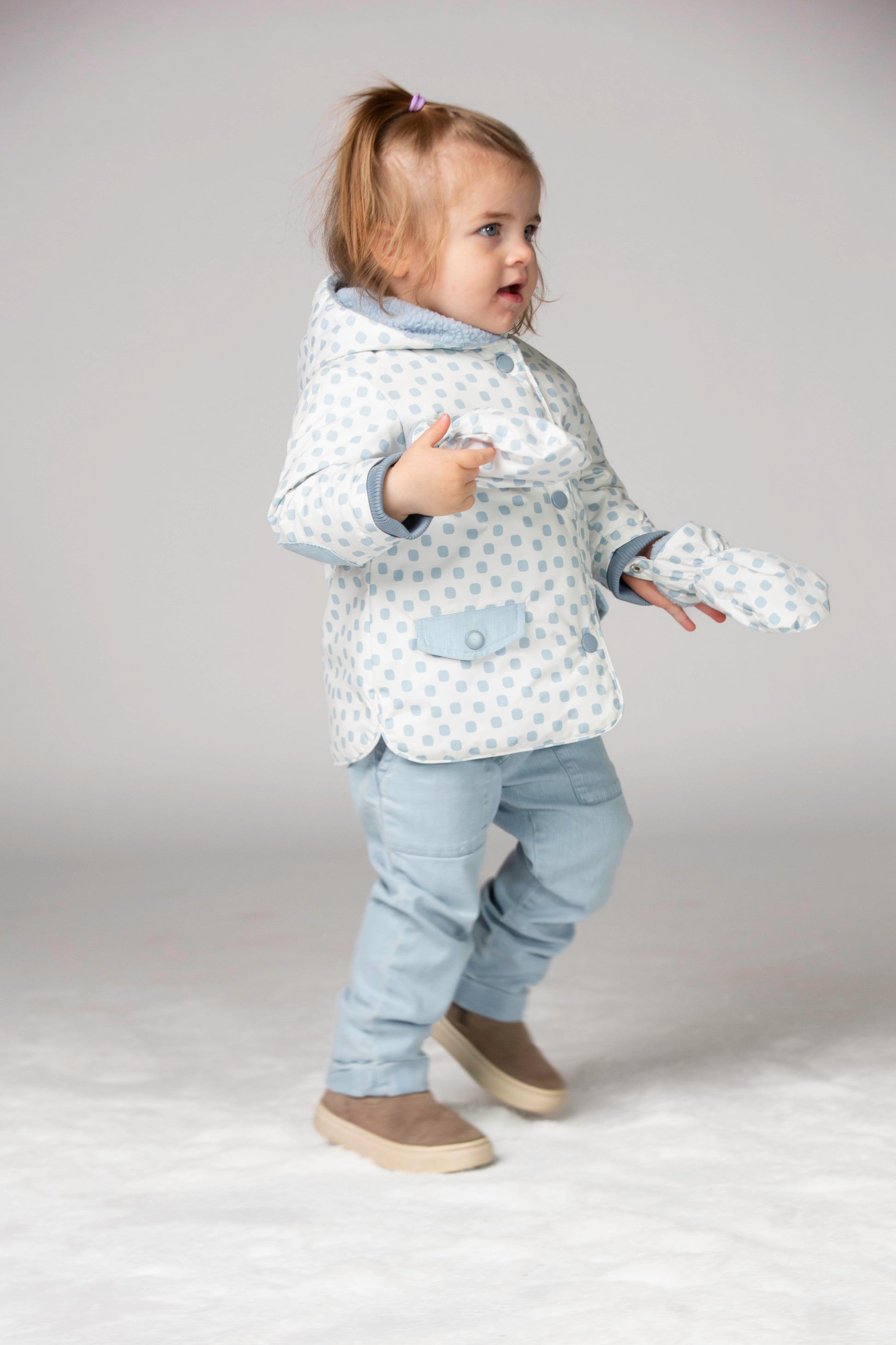 winterjacke mit handschuhen Ducksday Baby Winterjacke Jackie mit Handschuhen – Kinderlädchen
