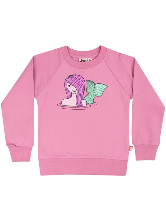 DYR Sweatshirt mit Glitzer-Meerjungfrauen-Print