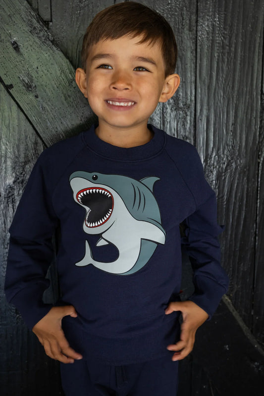 DYR Sweatshirt mit Haiprint