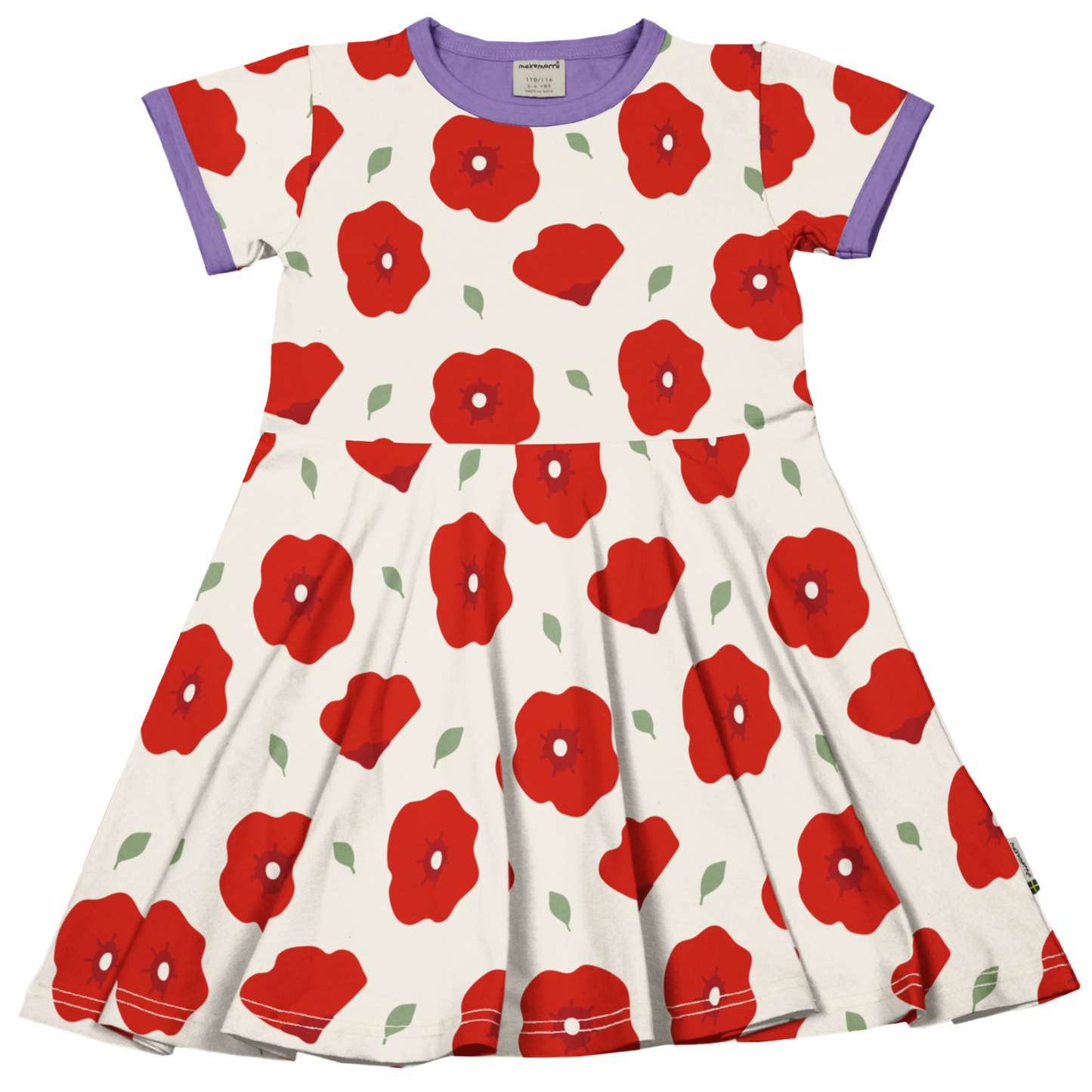 Maxomorra Kleid Circle Dress Poppy GOTS