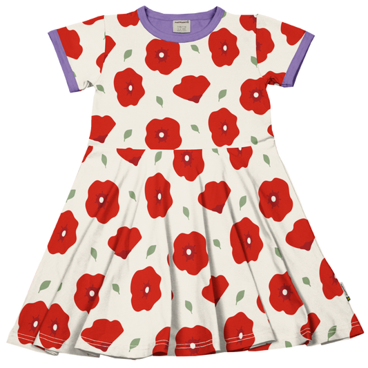 Maxomorra Kleid Circle Dress Poppy GOTS