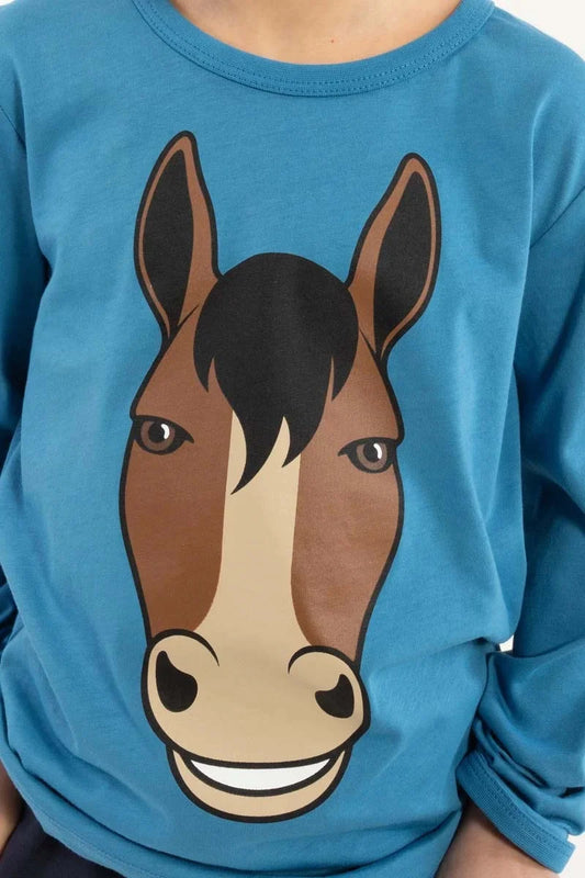 DYR Langarmshirt mit Pferdekopf