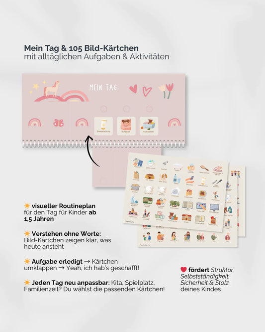 Inliebekind Tagesroutine inklusive Symbolkärtchen Einhorn