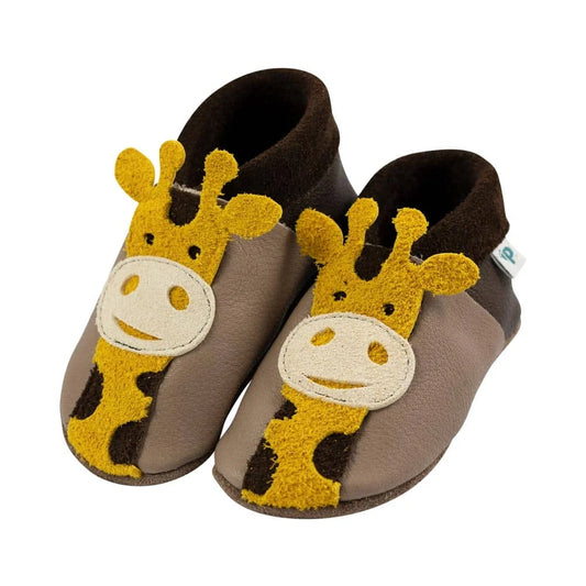 Pantolinos Lederschuhe mit Giraffen