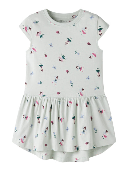 Name it Kleid Kurzarm mit Alloverprint aus Bio-Baumwolle