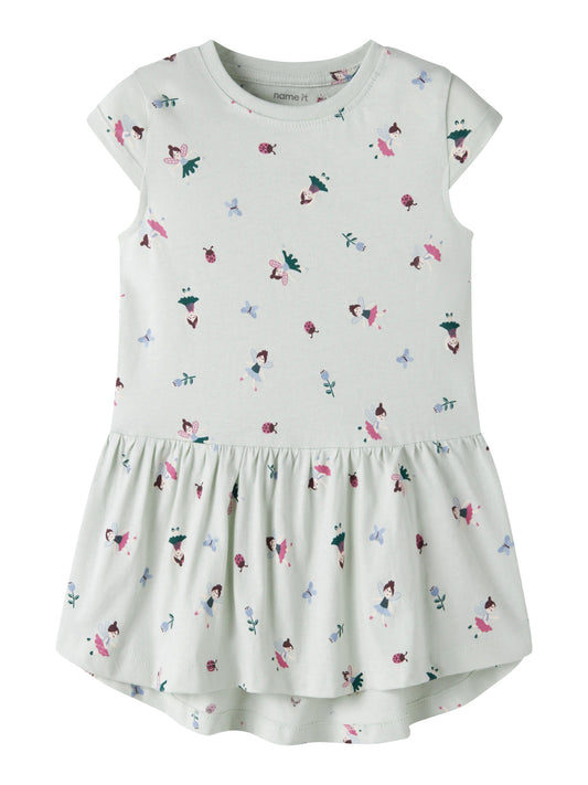 Name it Kleid Kurzarm mit Alloverprint aus Bio-Baumwolle