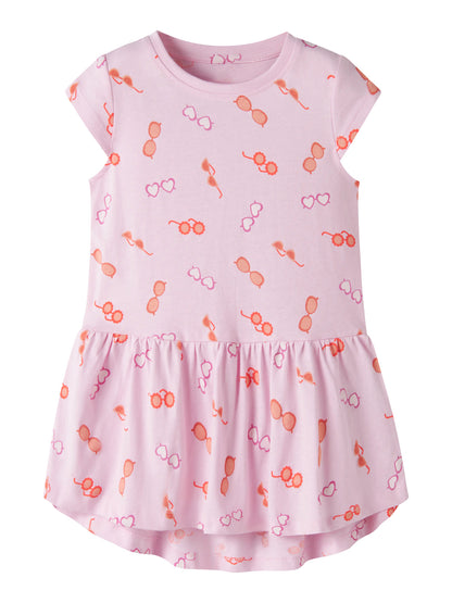 Name it Kleid Kurzarm mit Alloverprint aus Bio-Baumwolle