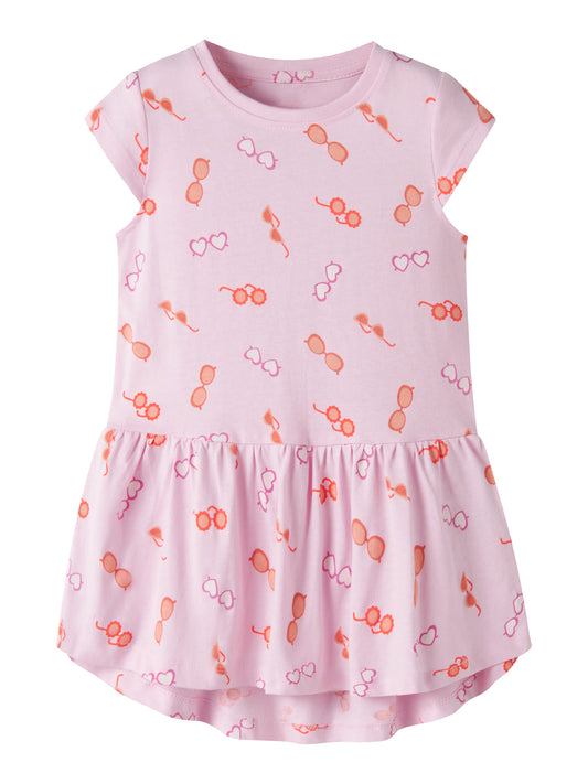 Name it Kleid Kurzarm mit Alloverprint aus Bio-Baumwolle