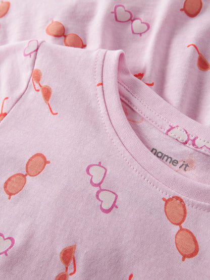 Name it Kleid Kurzarm mit Alloverprint aus Bio-Baumwolle