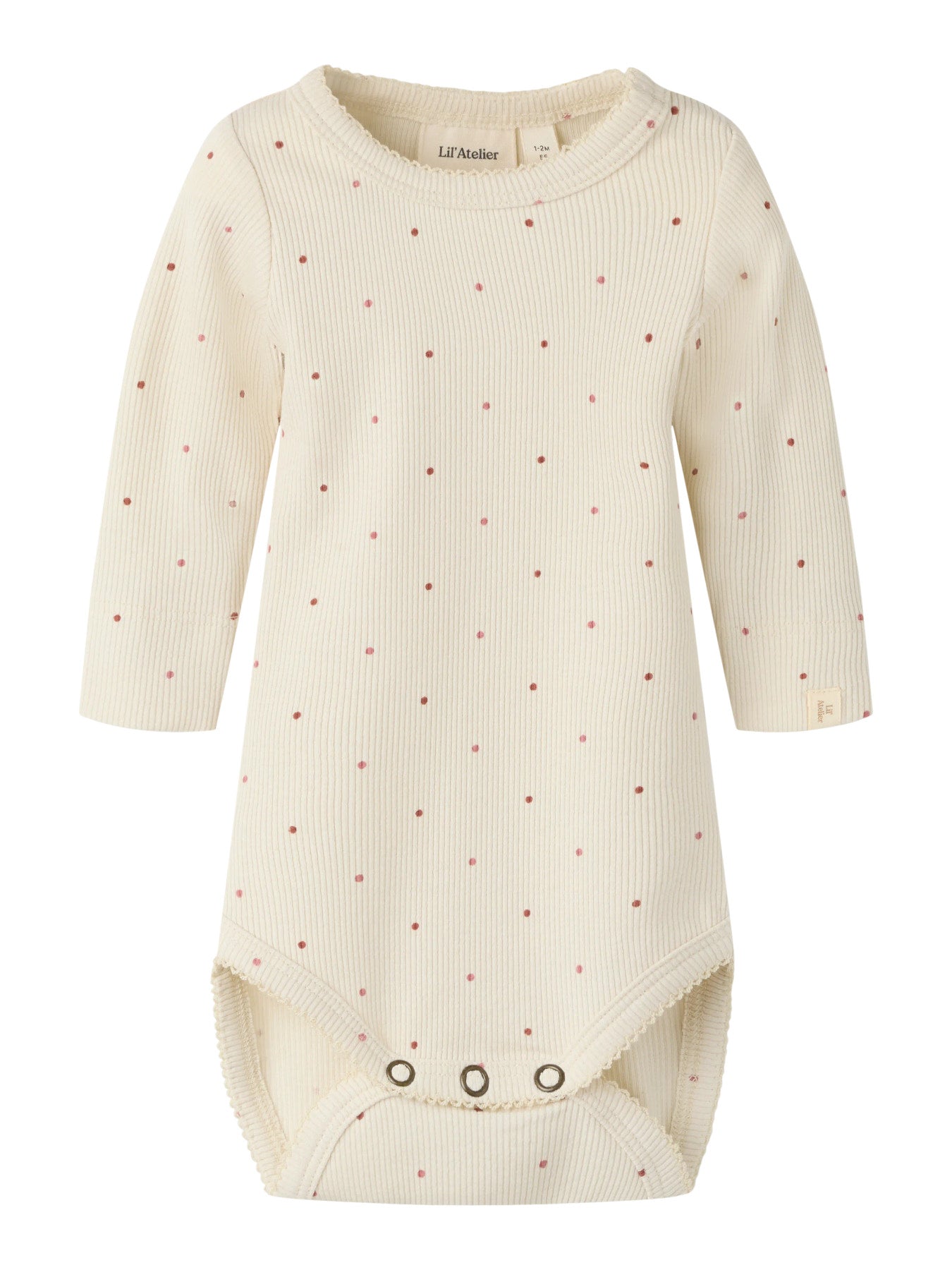 Lil'Atelier Body Langarm mit kleinen Punkten