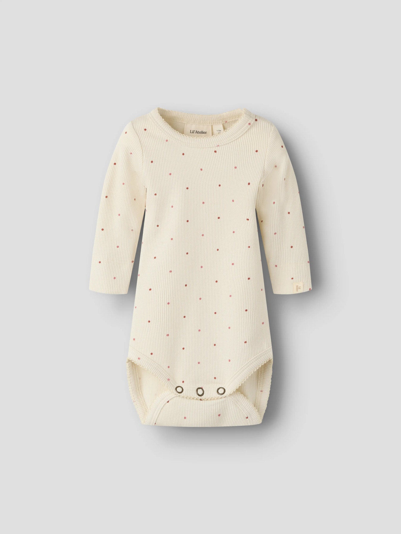 Lil'Atelier Body Langarm mit kleinen Punkten