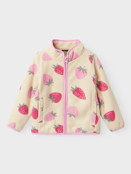 Name it Fleecejacke mit Erdbeeren