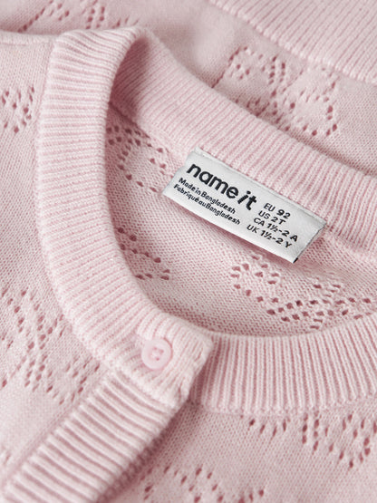Name it Strickjacke mit Lochmuster