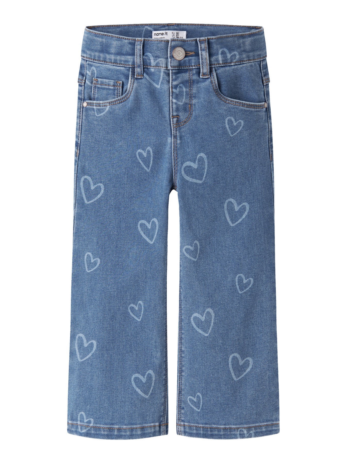Name it Jeans Wide Rose mit Herzen