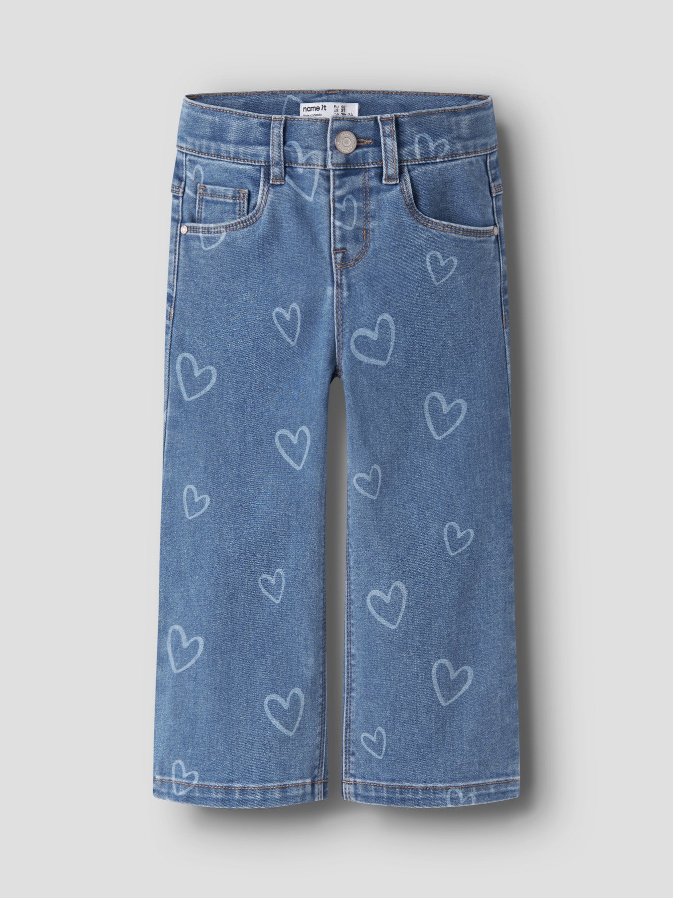 Name it Jeans Wide Rose mit Herzen