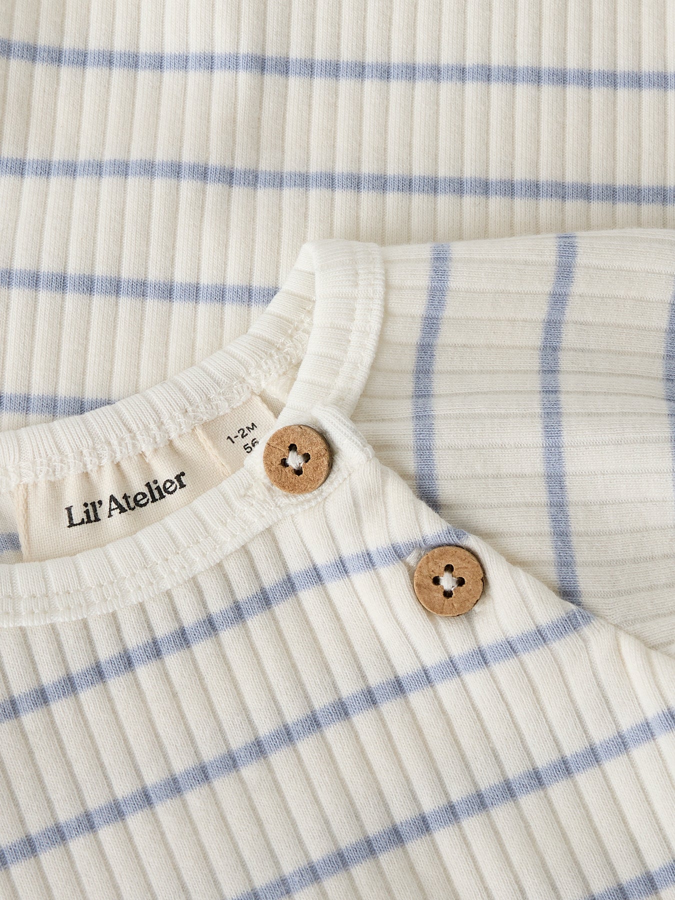 Lil'Atelier Body Kurzarm gestreift aus Bio-Baumwolle