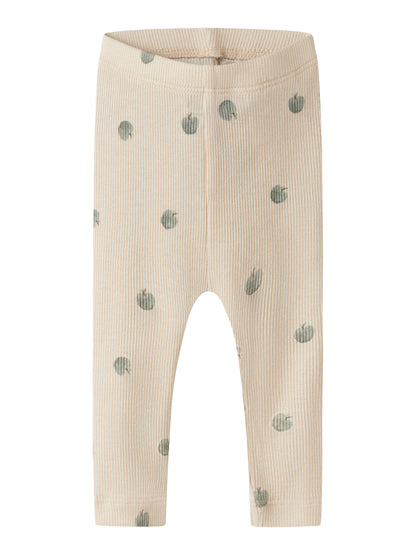 Name it Leggings gerippt mit kleinen Äpfeln