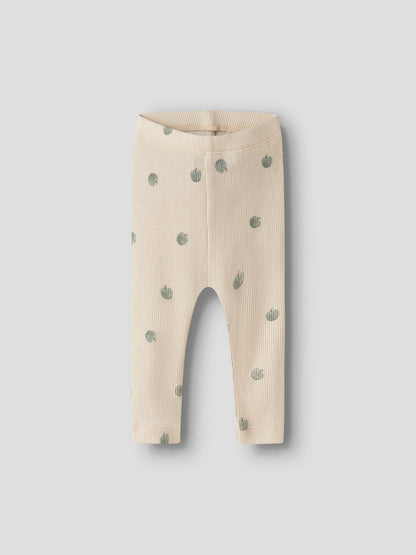 Name it Leggings gerippt mit kleinen Äpfeln