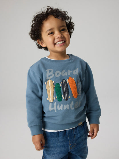 Name it Sweatshirt NIEL mit Skateboard-Applikation