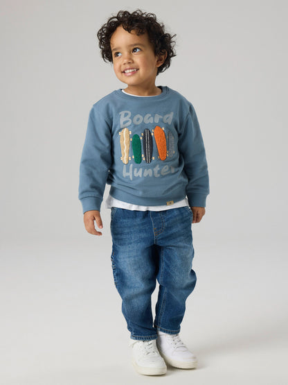Name it Sweatshirt NIEL mit Skateboard-Applikation