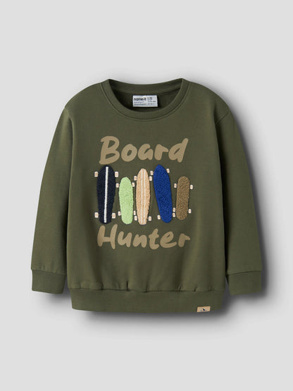 Name it Sweatshirt NIEL mit Skateboard-Applikation