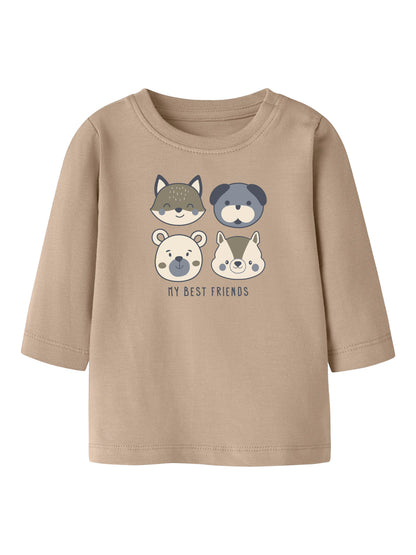 Name it Langarmshirt mit Tierfreunden