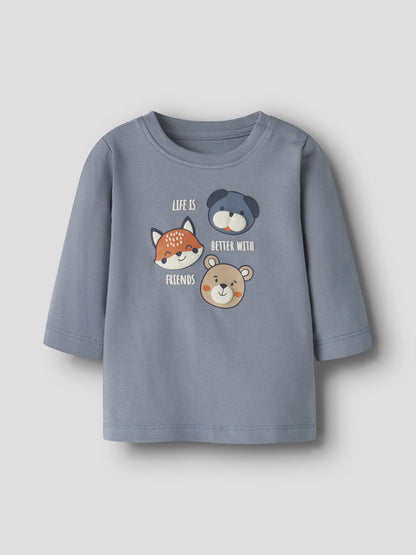 Name it Langarmshirt mit Tierfreunden